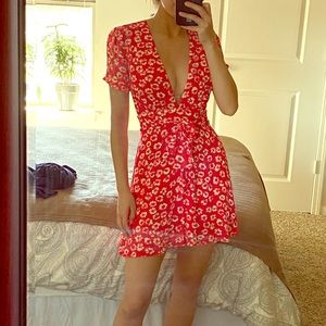 Lulu’s a-line mini dress red floral